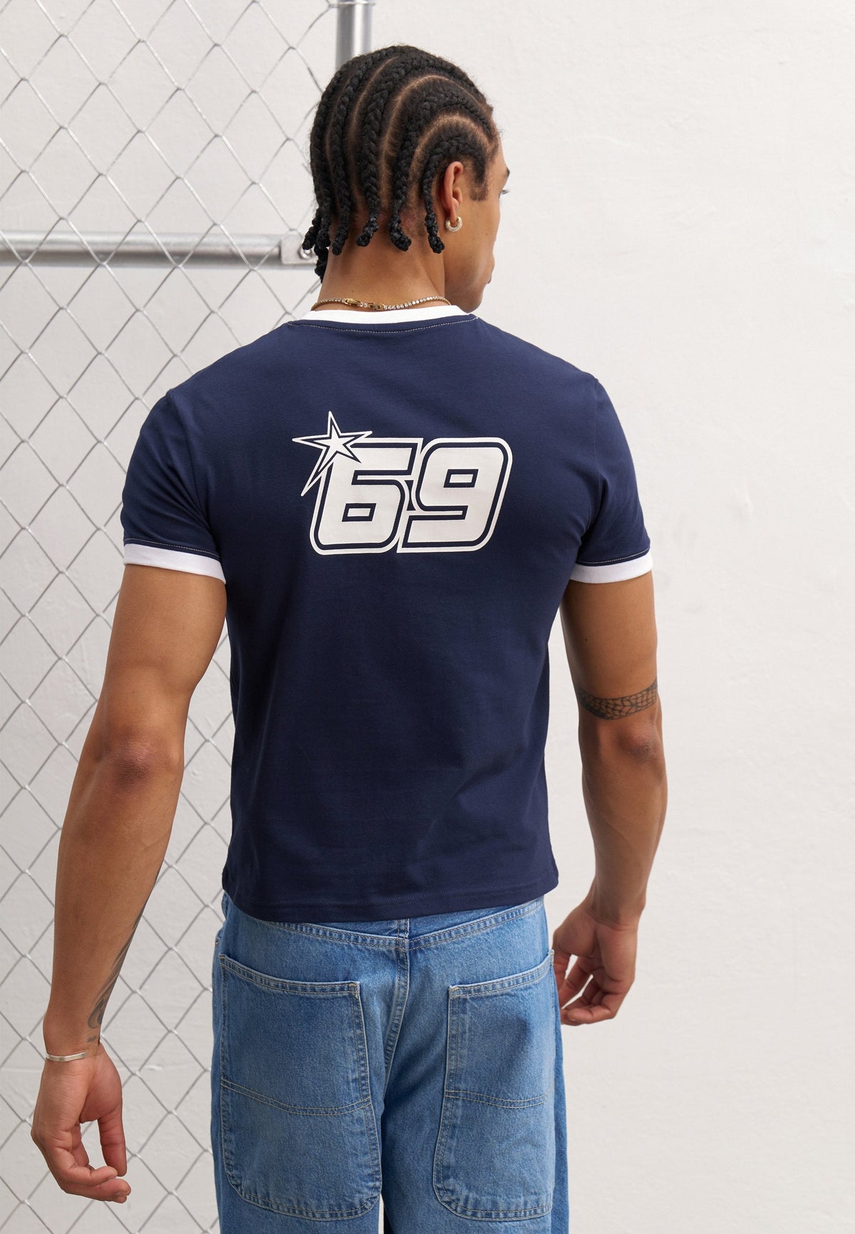 YOURTURN UNISEX - Print T-shirt - Dark Blue
