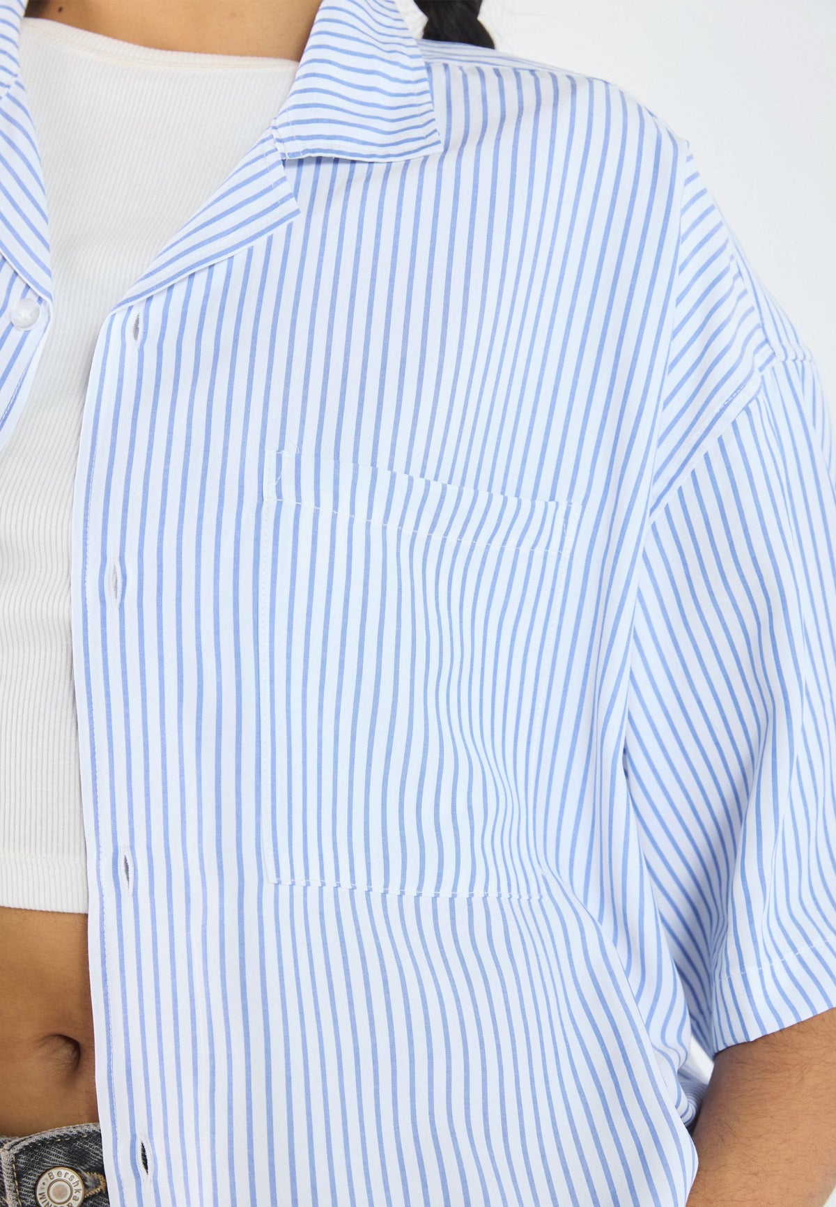 YOURTURN UNISEX - Shirt - White/blue