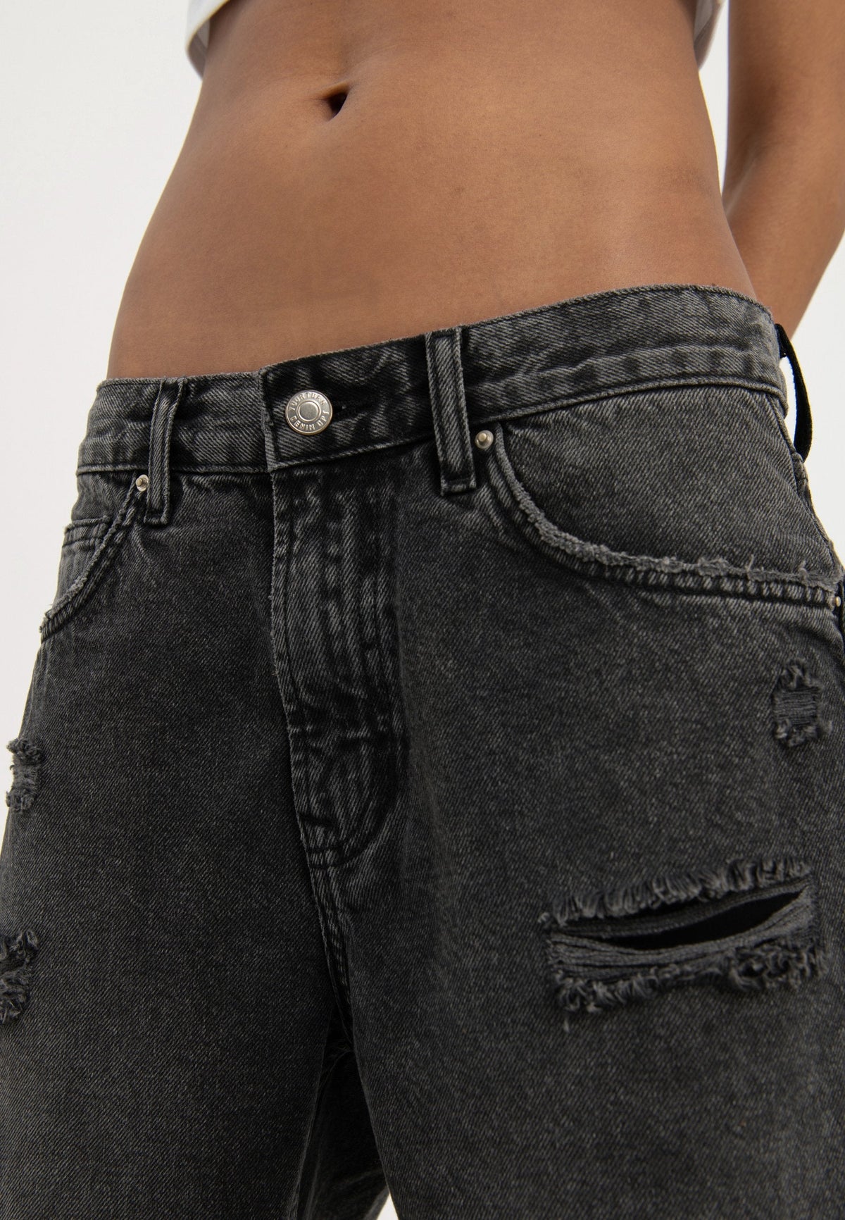 YOURTURN Unisex - Denim Shorts - Black