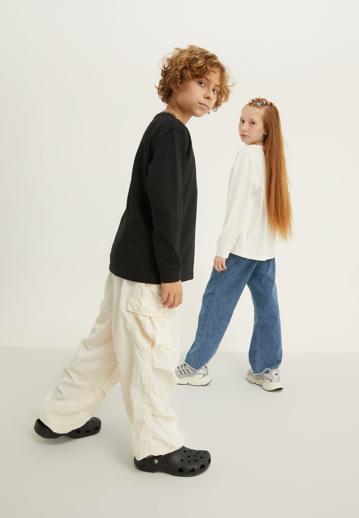 UNISEX 2 PACK - Long Sleeved Top - Black/off-white
