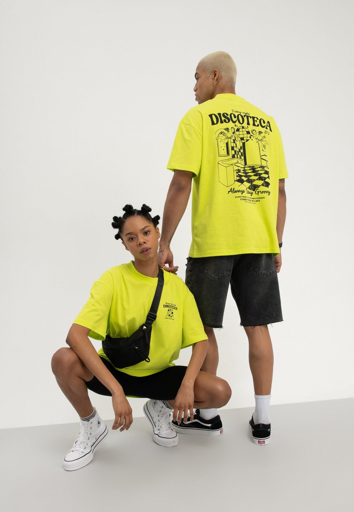 YOURTURN Unisex - Print T-Shirt - Light Green