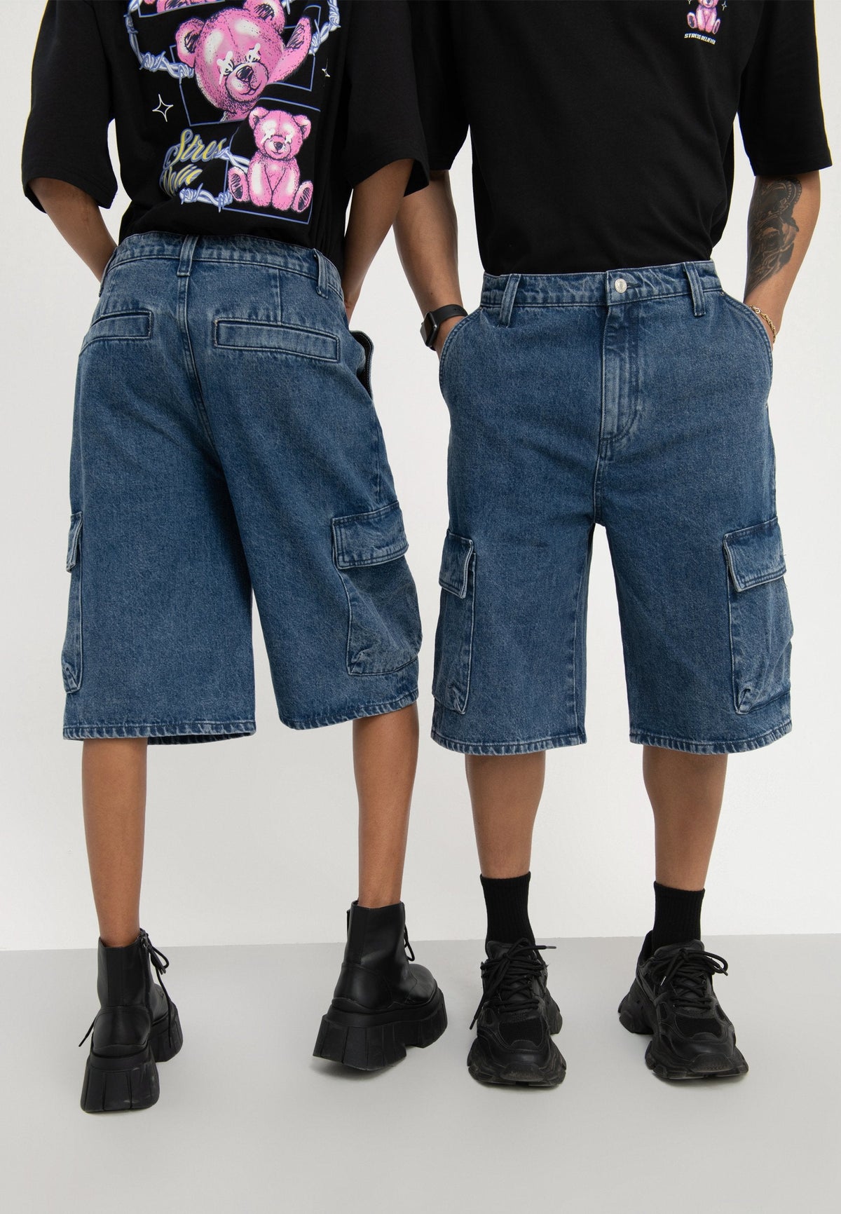 YOURTURN Unisex - Denim Shorts - Blue Denim