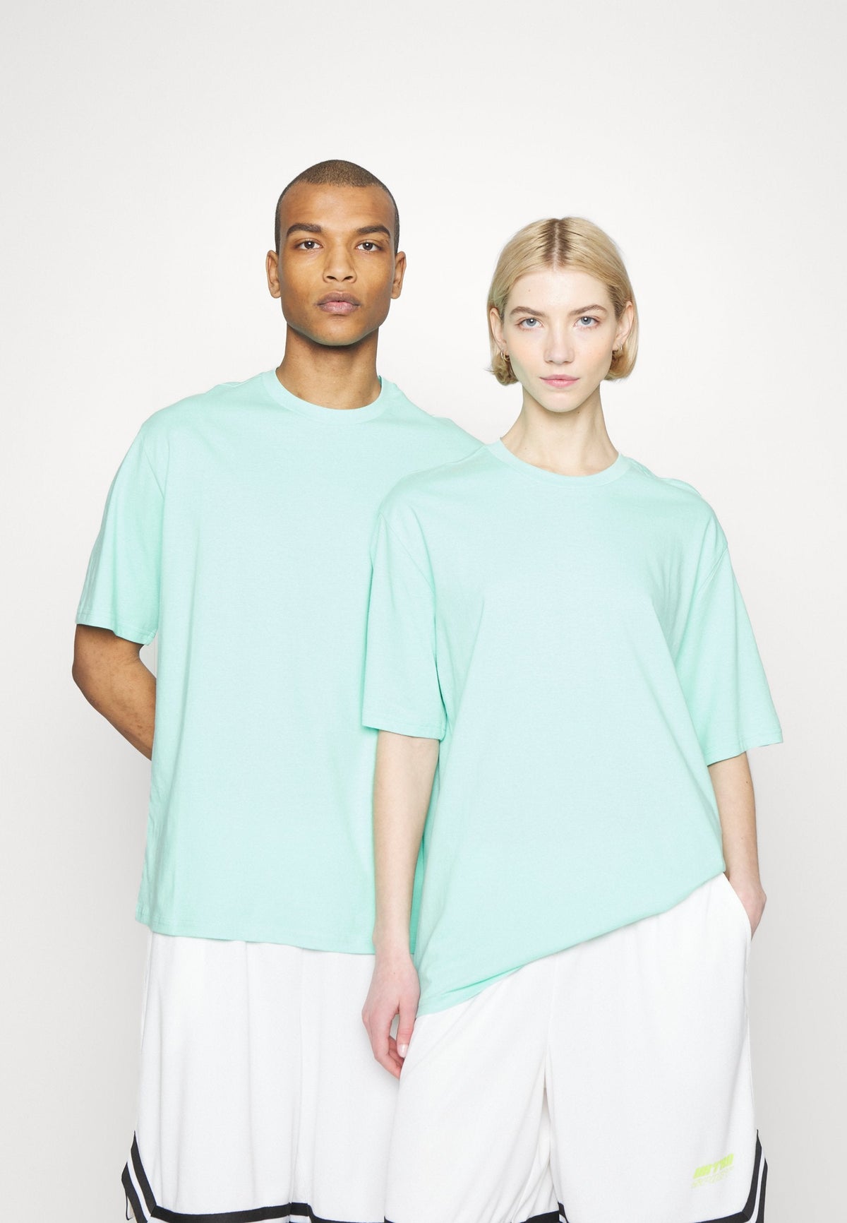 YOURTURN 3Pack Unisex - Basic T-Shirt - White/Mint/Black