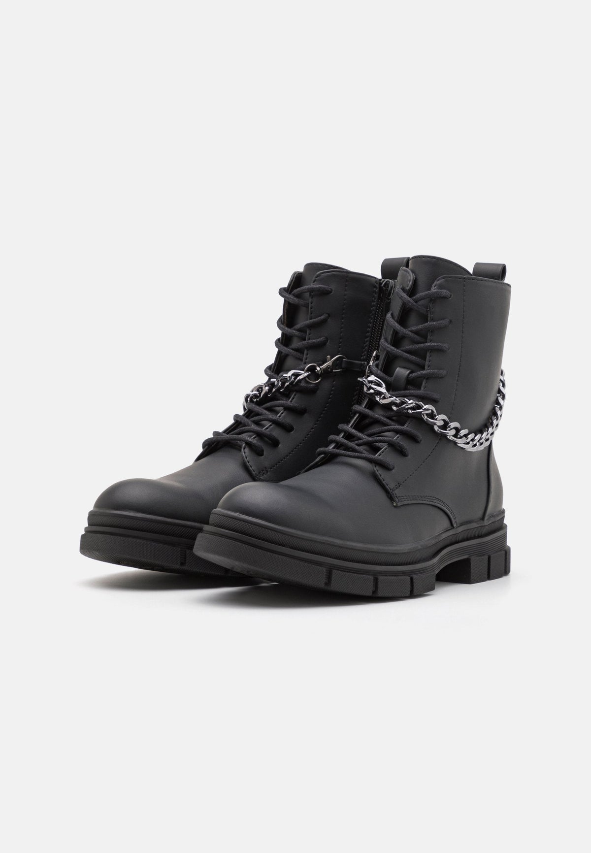 YOURTURN Unisex - Lace-Up Ankle Boots - Black