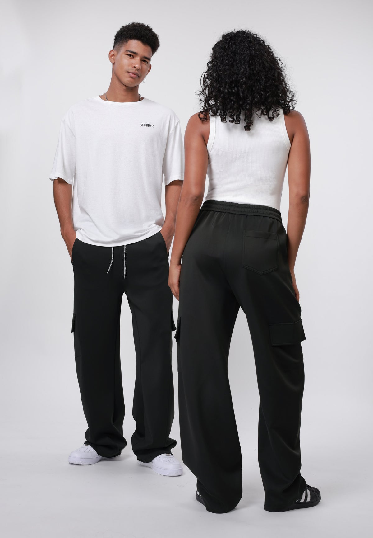 YOURTURN UNISEX SCUBA - Cargo Trousers - Black