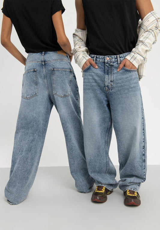 YOURTURN Baggy Jeans Unisex - Relaxed Fit Jeans - Dark Blue Denim