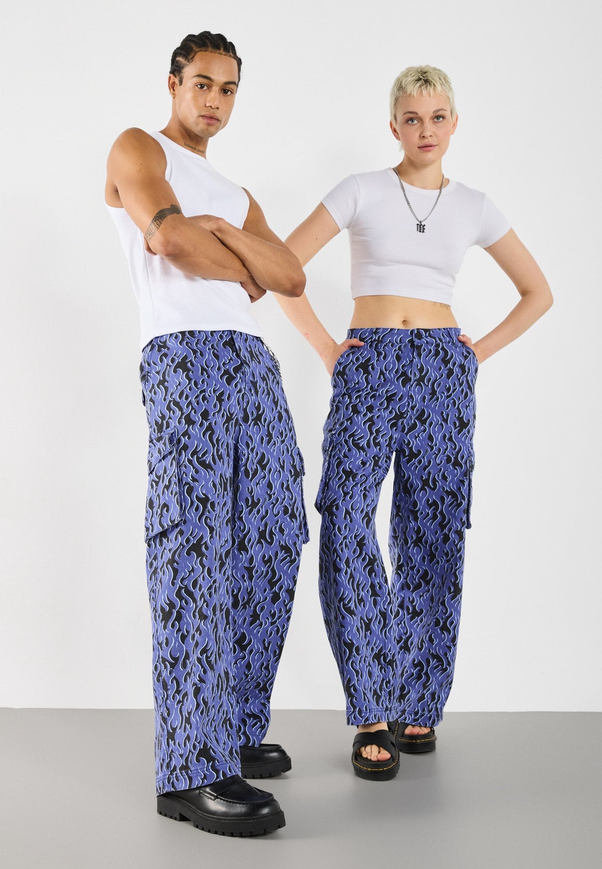 YOURTURN UNISEX - Cargo Trousers - Blue