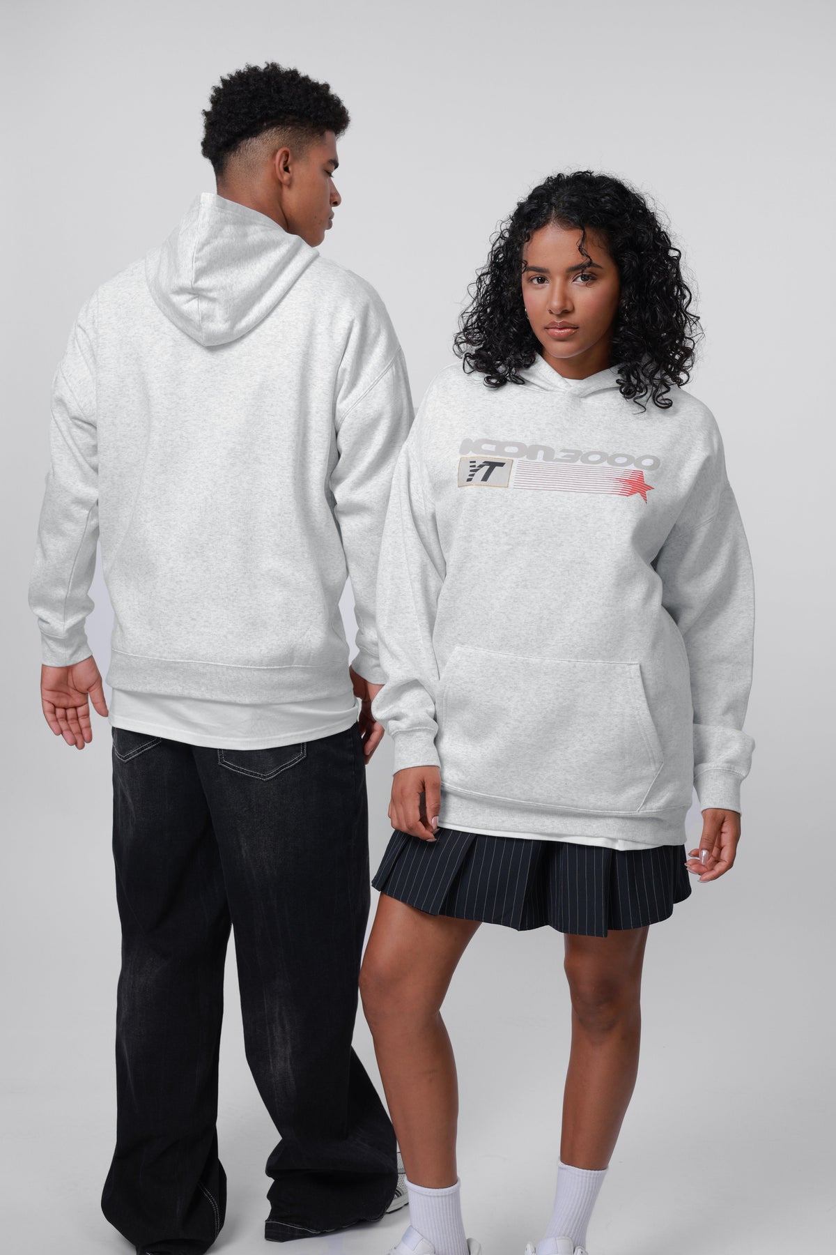 YOURTURN UNISEX - Hoodie - Grey Melange