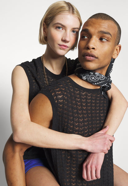 YOURTURN Sheer- Jumper - Black