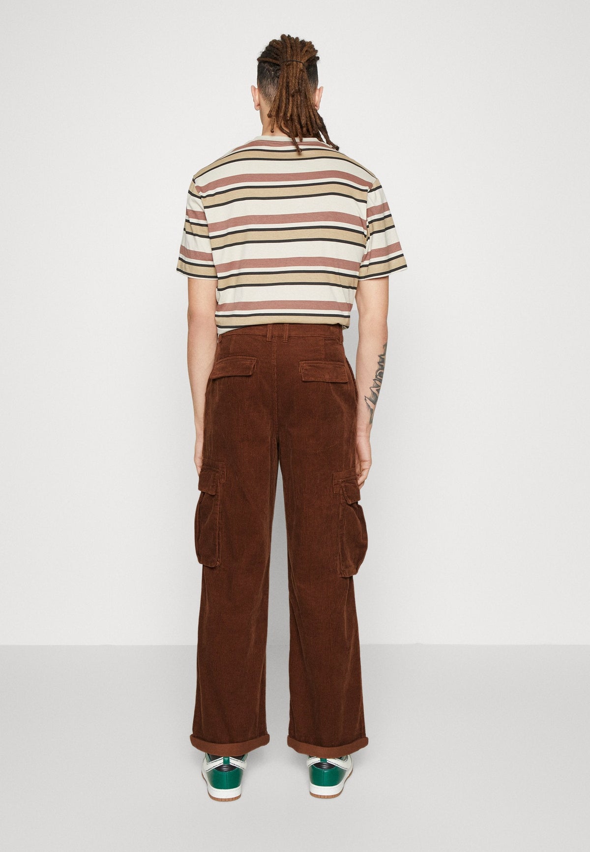 YOURTURN Corduroy Unisex - Cargo Trousers - Dark Brown