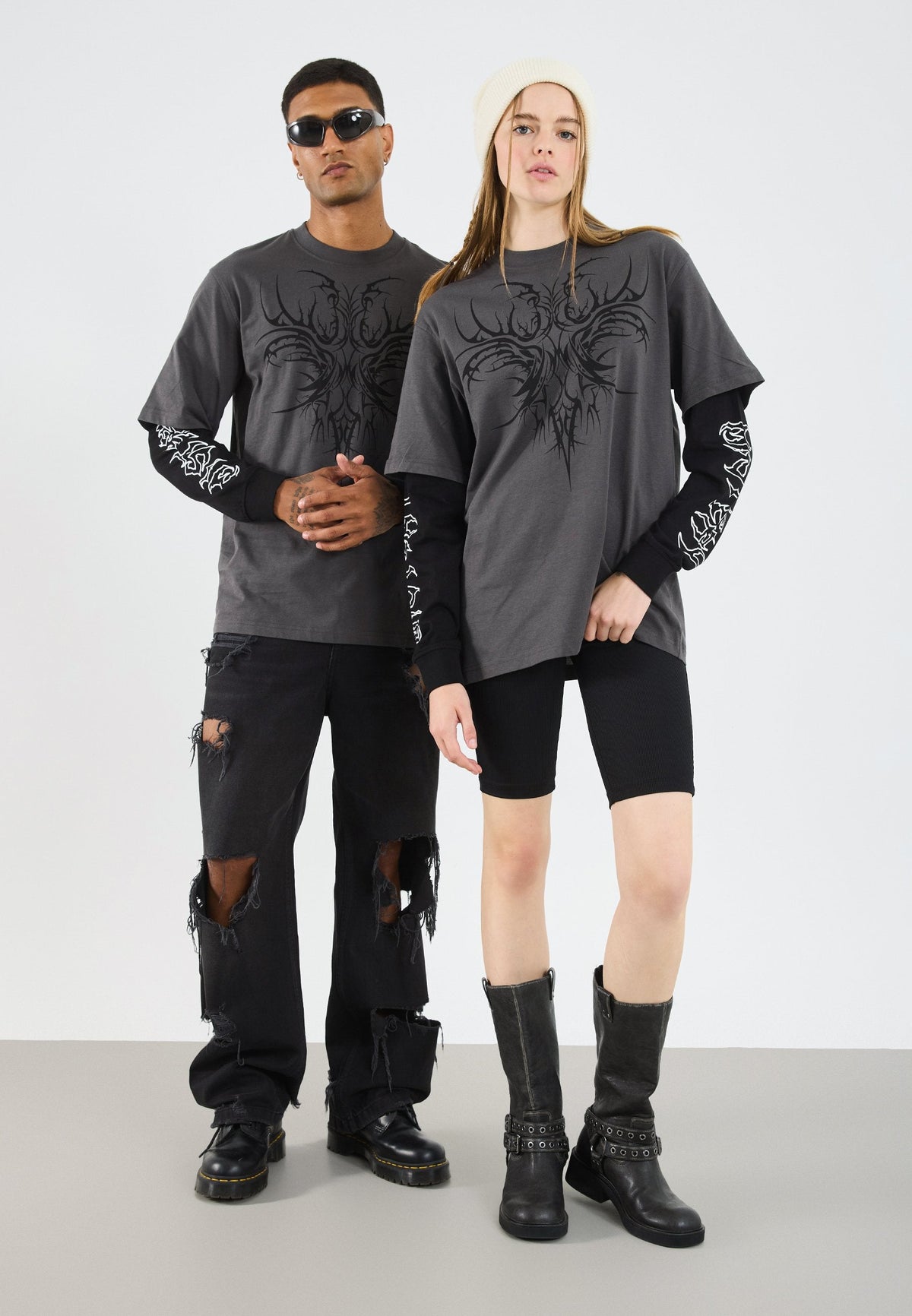 YOURTURN UNISEX - Long Sleeved Top - Asphalt