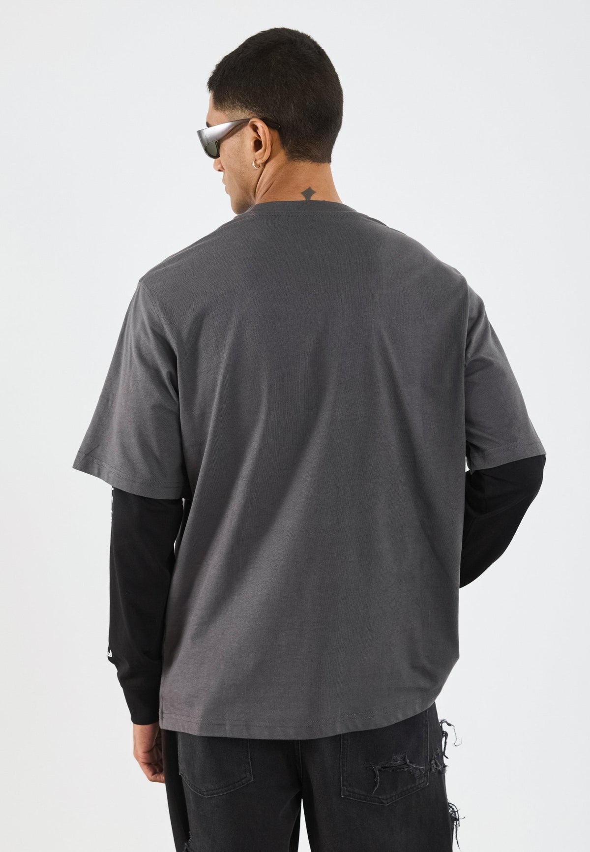 YOURTURN UNISEX - Long Sleeved Top - Asphalt