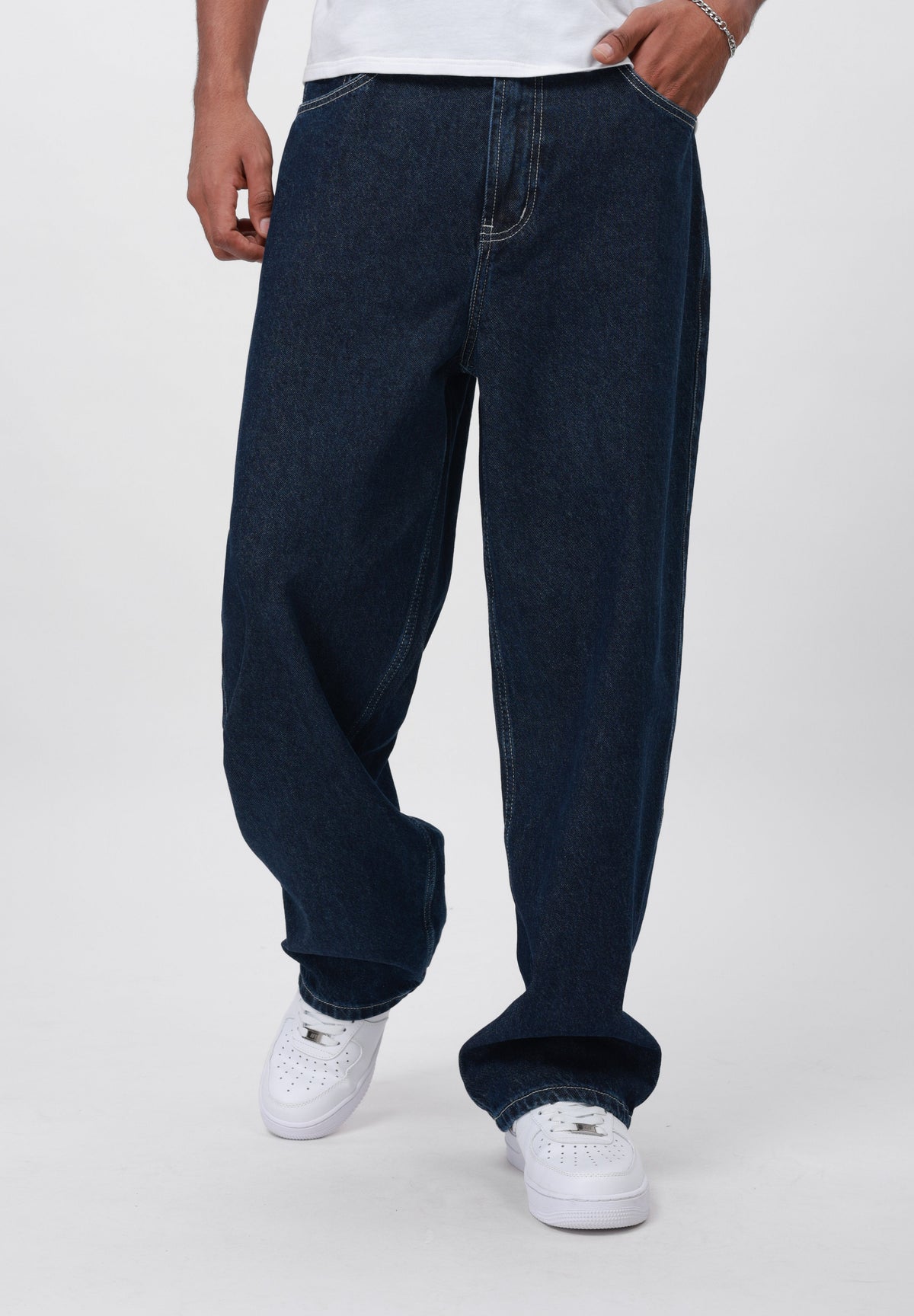 YOURTURN UNISEX - Straight Leg Jeans - Rinsed Denim