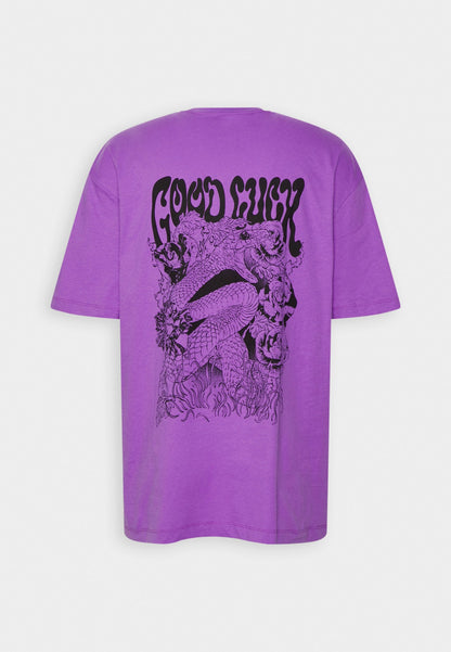 YOURTURN Unisex - Print T-Shirt - Purple