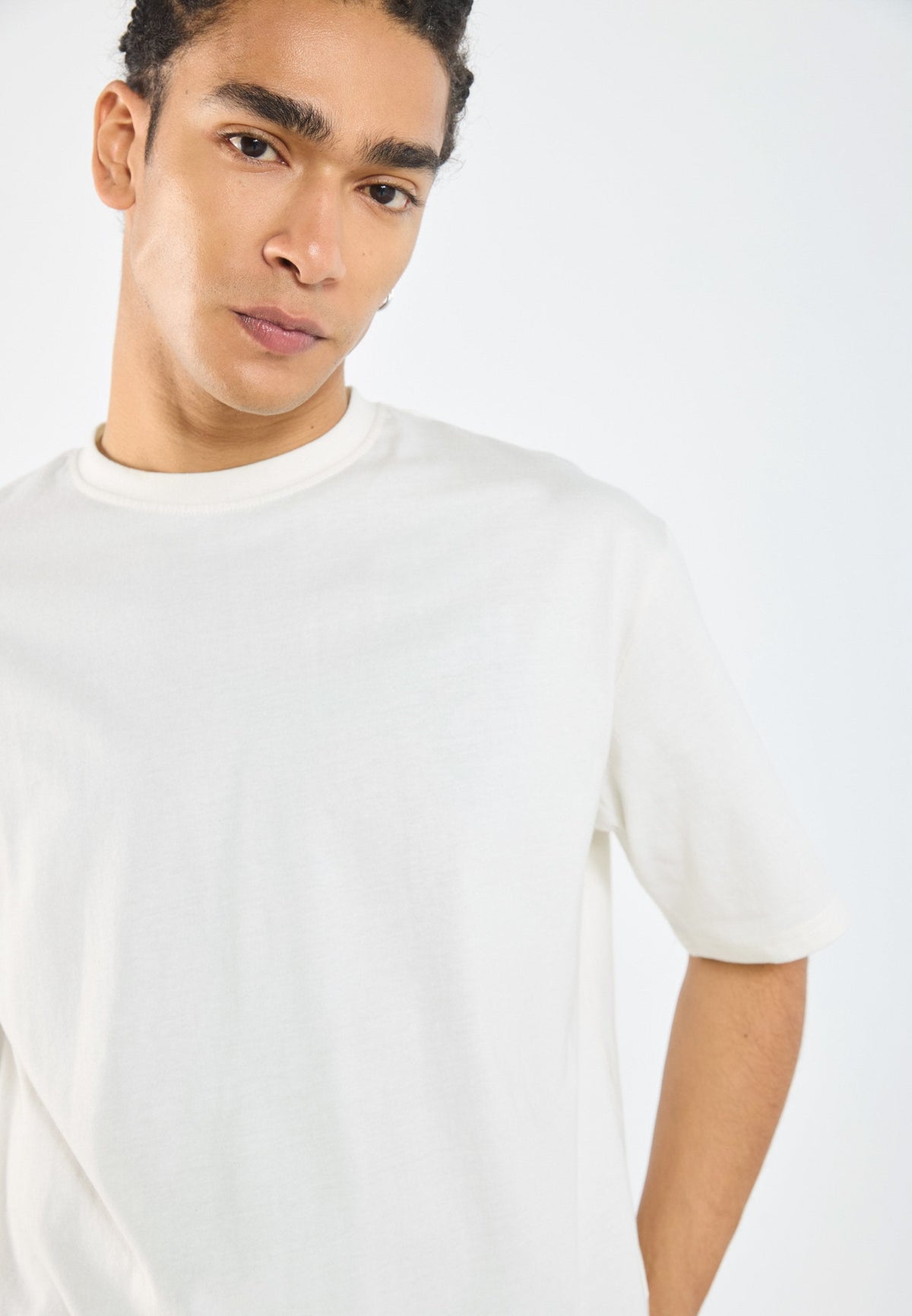 YOURTURN UNISEX 2 PACK BASIC BOXY T SHIRT - Basic T-shirt - Coffee Bean/egret