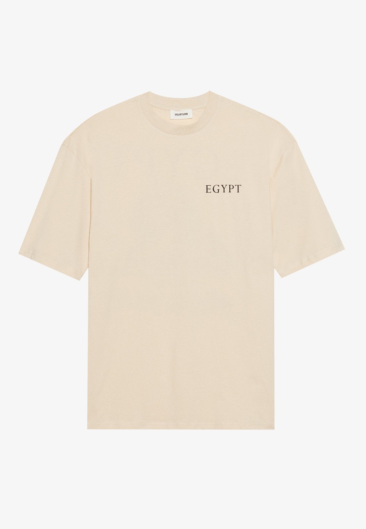 YOURTURN UNISEX - Print T-shirt - Mottled Light Brown