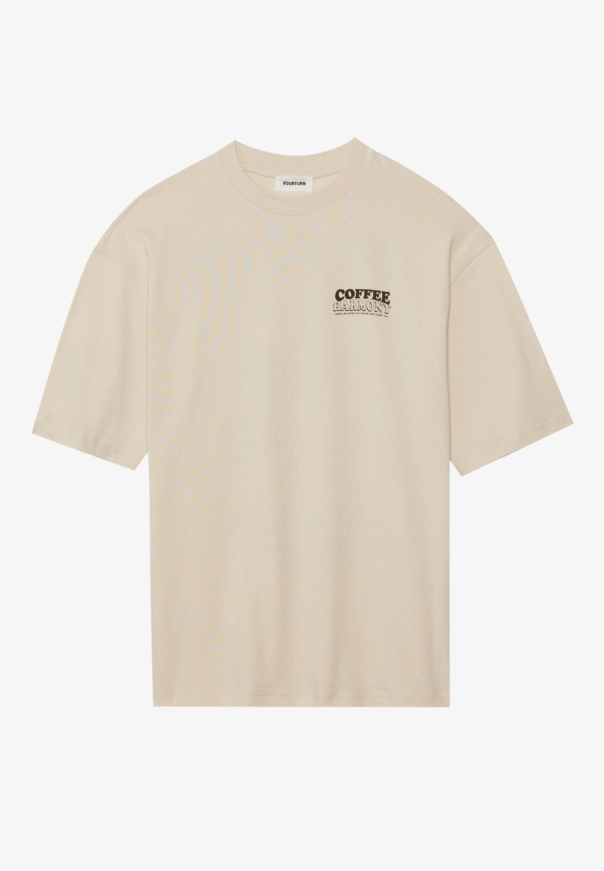 YOURTURN UNISEX - Print T-shirt - Beige