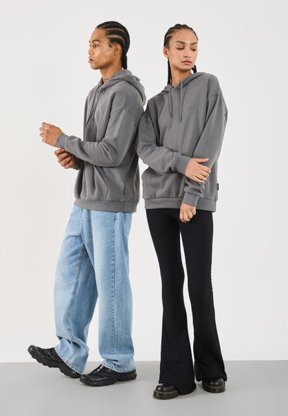 YOURTURN UNISEX - Hoodie - Mottled Dark Grey