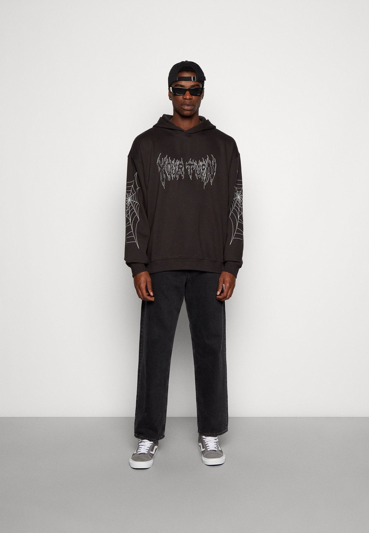 YOURTURN Spiderweb Unisex - Hoodie - Black