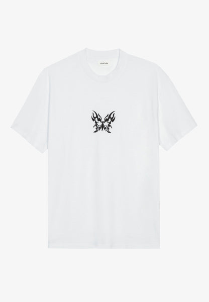 YOURTURN UNISEX - Print T-shirt - Black/silver