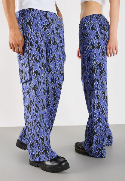 YOURTURN UNISEX - Cargo Trousers - Blue