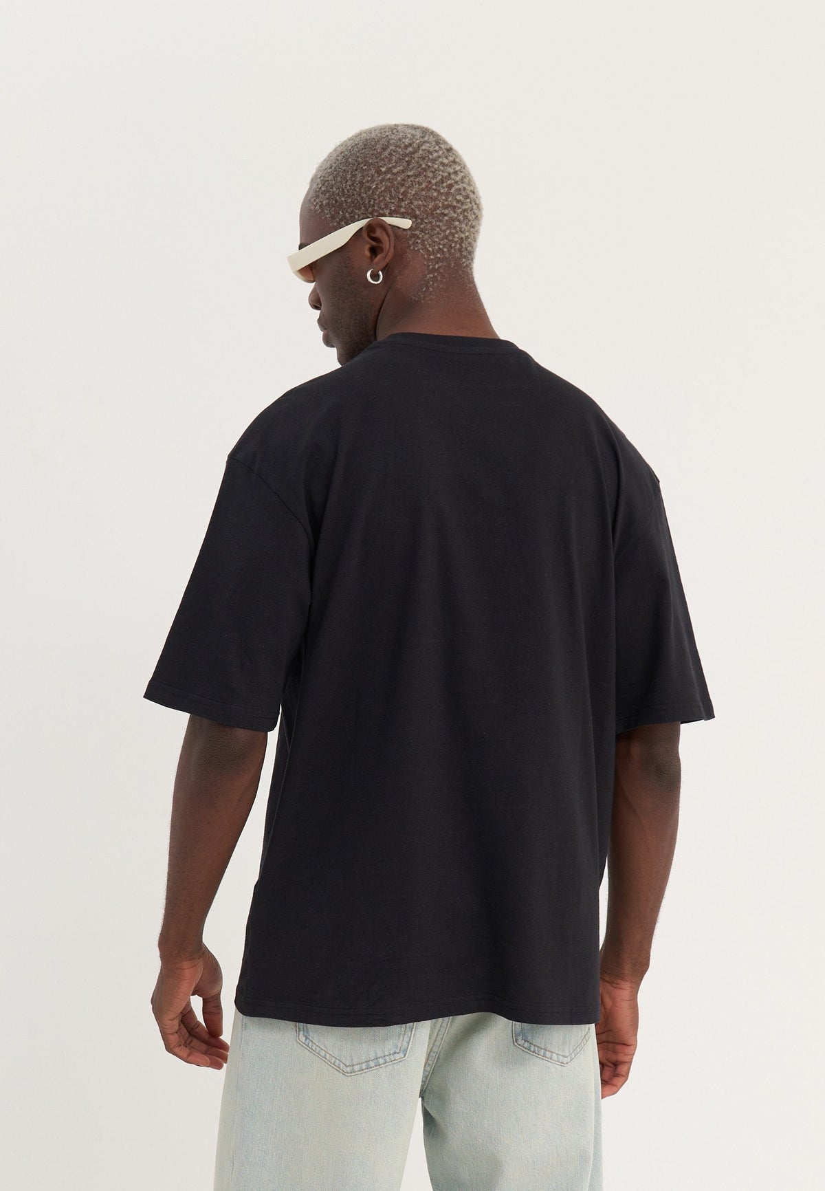 YOURTURN UNISEX - Basic T-shirt - Black/red