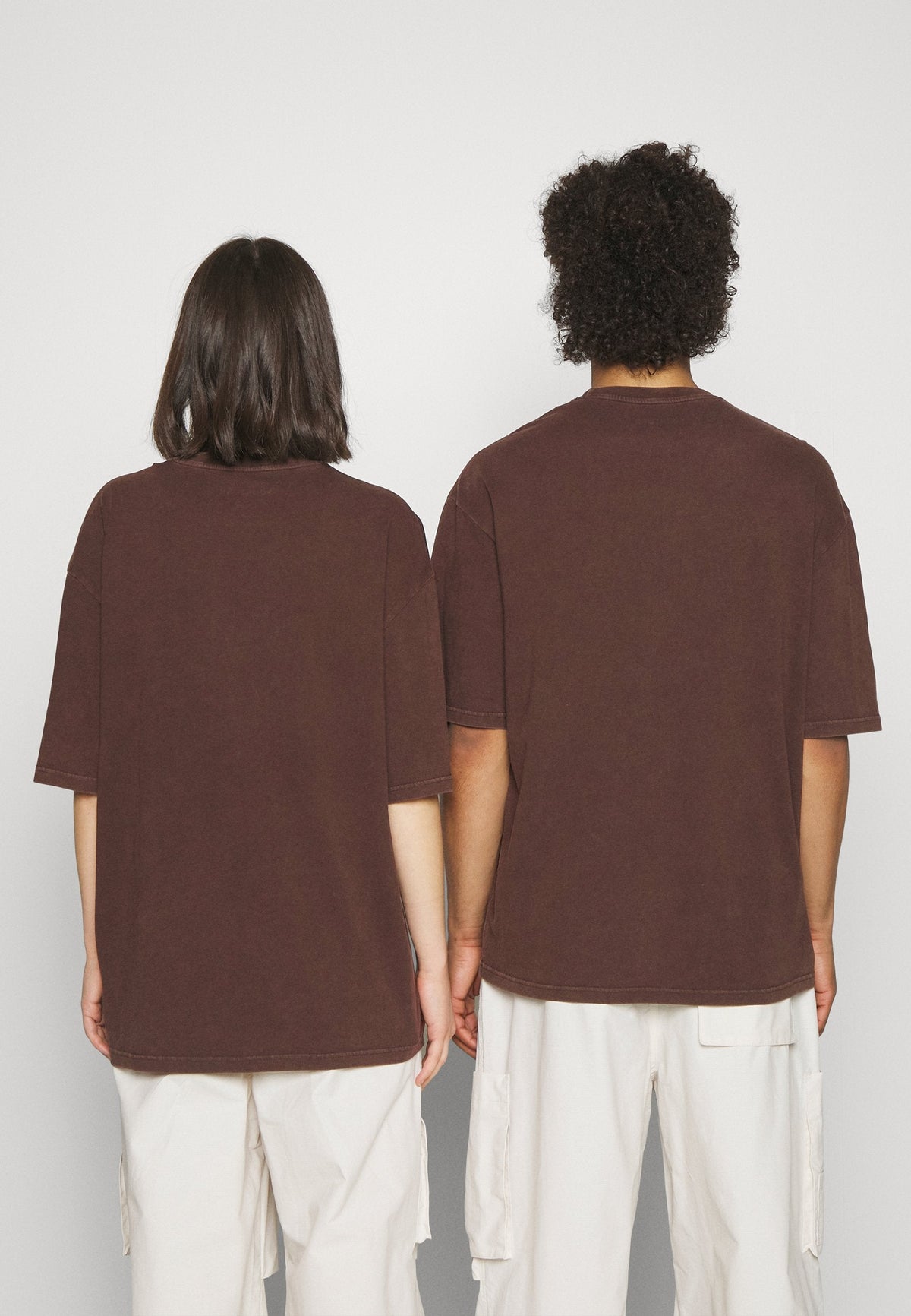 YOURTURN Unisex - Print T-Shirt - Dark Brown