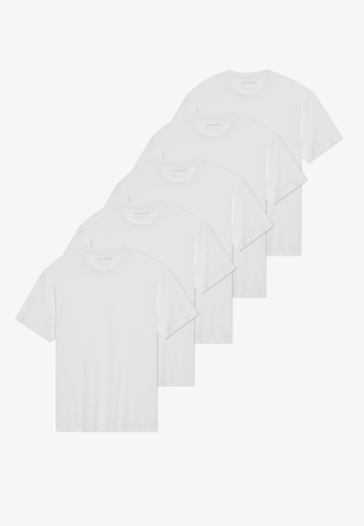 YOURTURN UNISEX 5 PACK BASIC LOOSE T-SHIRT - Basic T-shirt - Black