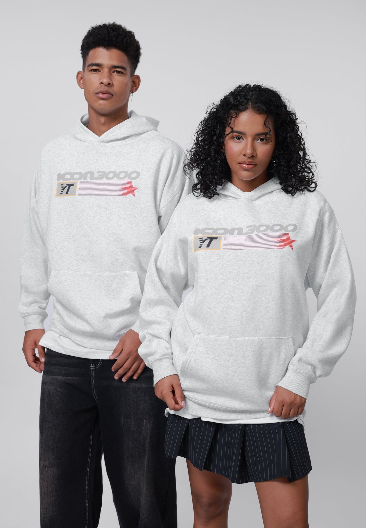 YOURTURN UNISEX - Hoodie - Grey Melange