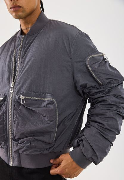 YOURTURN UNISEX - Bomber Jacket - Grey