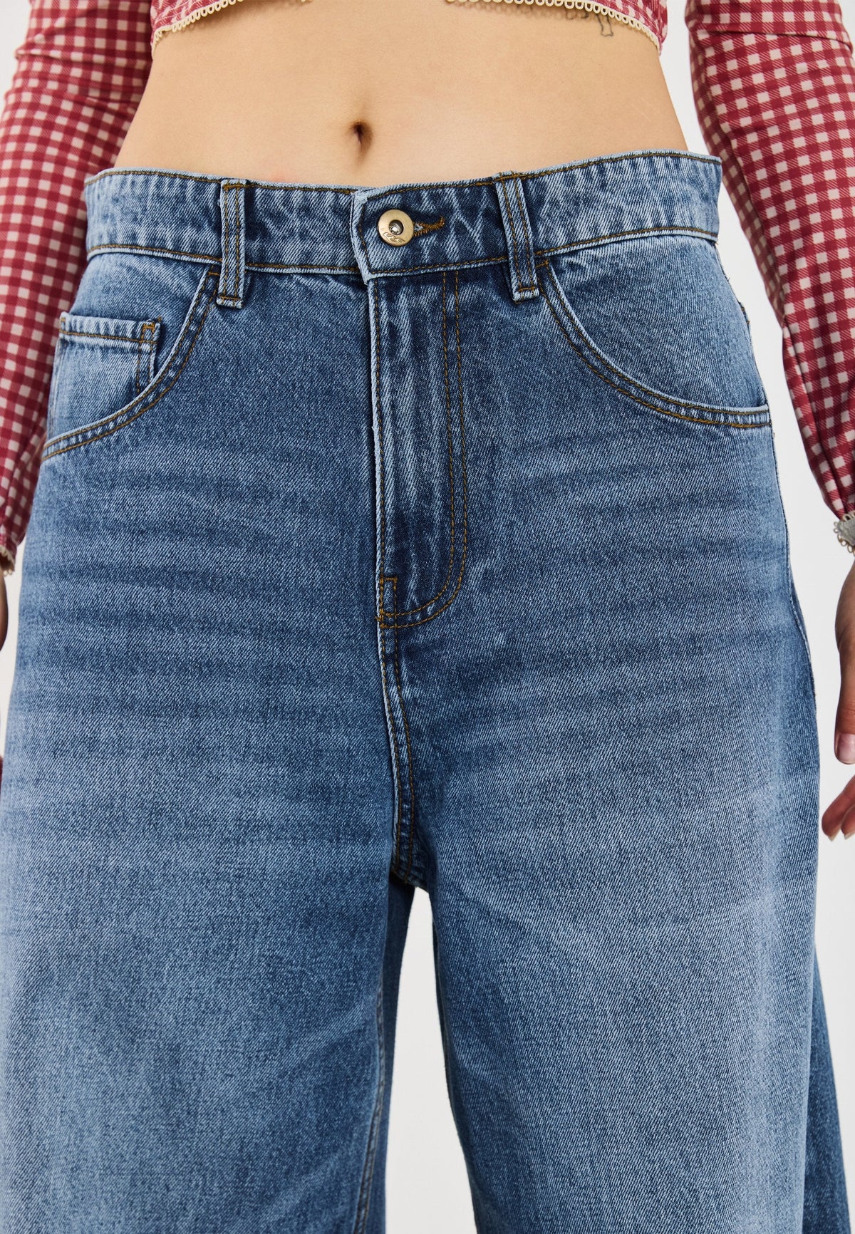 YOURTURN UNISEX - Baggy Jeans - Blue Denim