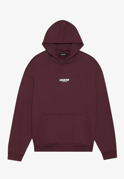YOURTURN CHAOS OVERSIZE HEAVY HOODIE UNISEX - Sweatshirt - Vineyard Wine