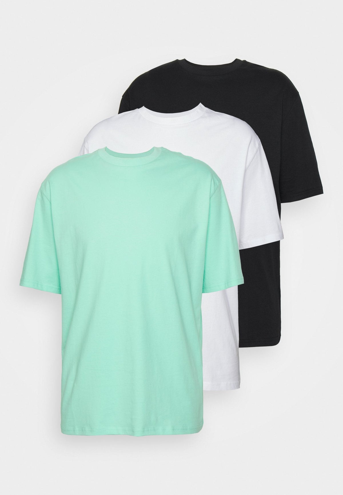 YOURTURN 3Pack Unisex - Basic T-Shirt - White/Mint/Black