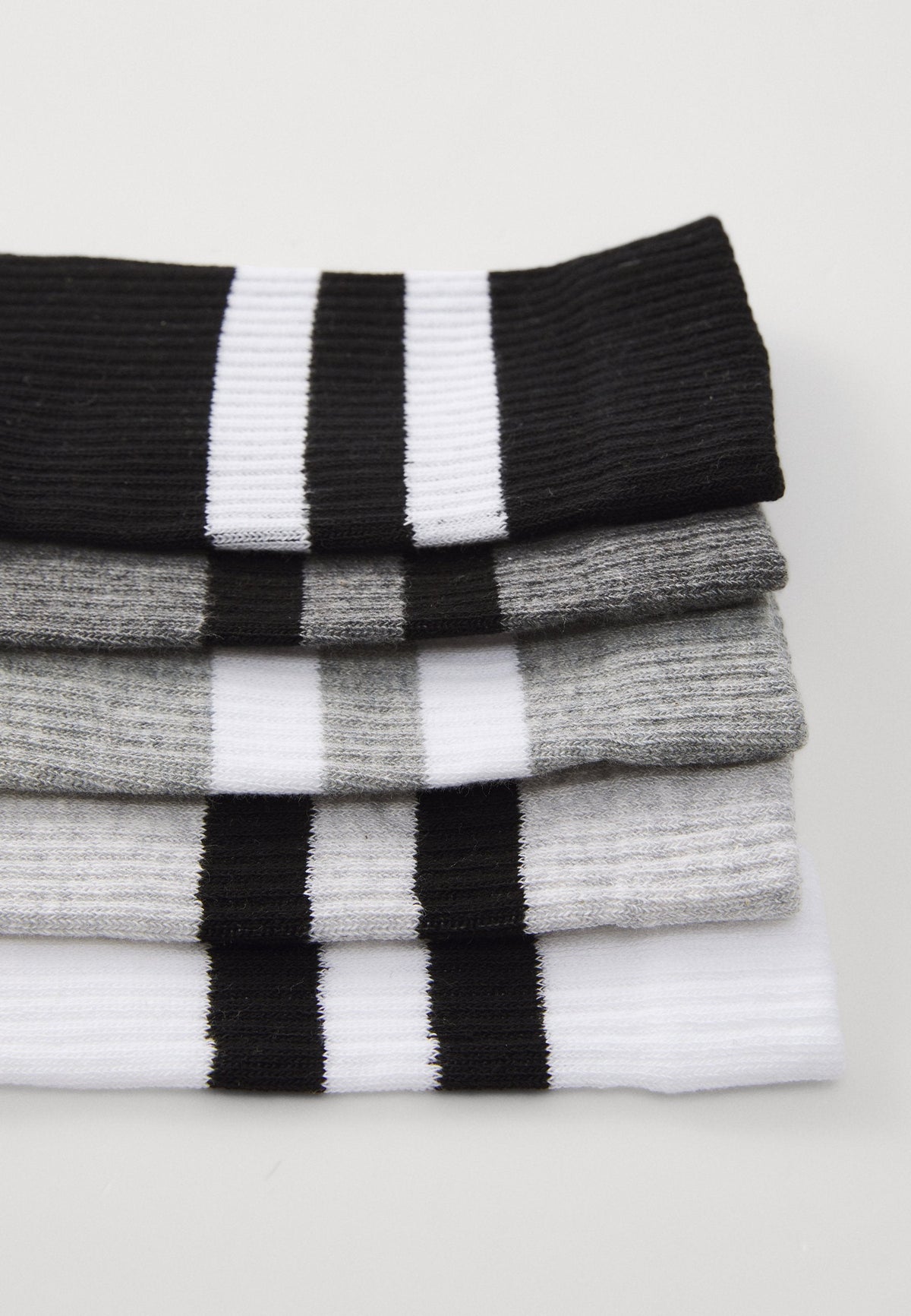 YOURTURN UNISEX 5 PACK - Socks - Mottled Grey/white