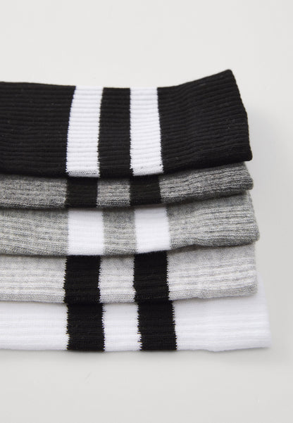 YOURTURN UNISEX 5 PACK - Socks - Mottled Grey/white