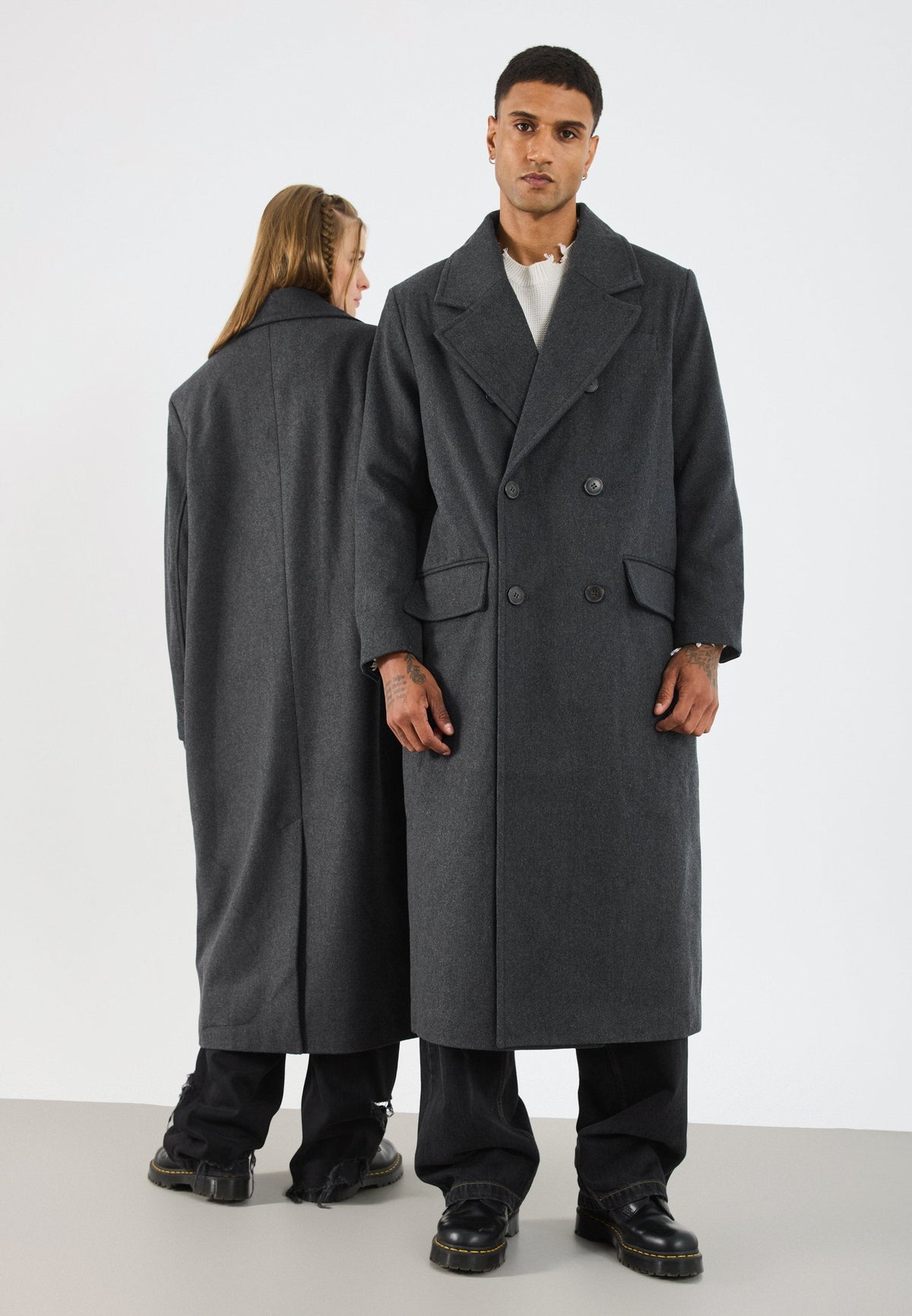 YOURTURN UNISEX - Classic Coat - Dark Grey