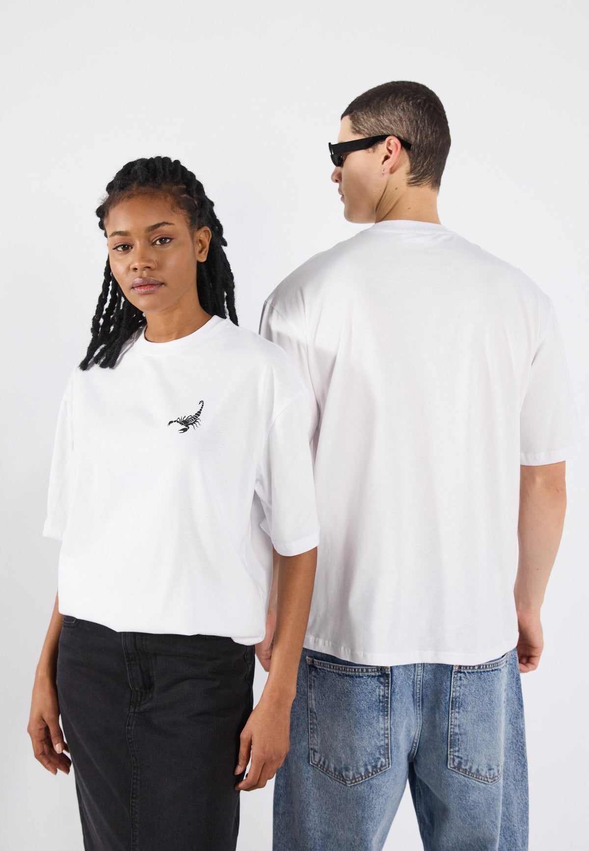 YOURTURN UNISEX 2 PACK - Print T-shirt - True Black/bright White