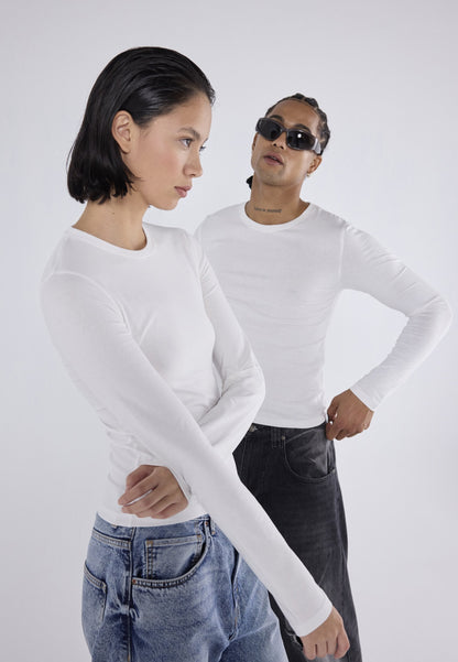 YOURTURN 2 PACK UNISEX - Long Sleeved Top - White/dark Brown