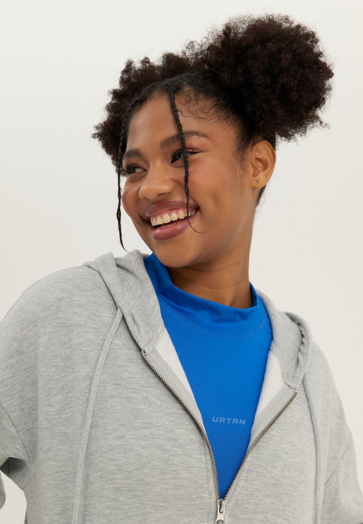 YOURTURN UNISEX 2 PACK - Zip-up Sweatshirt - Mottled Light Grey/black