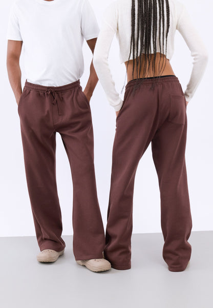 YOURTURN UNISEX - Tracksuit Bottoms - Deep Mahogany