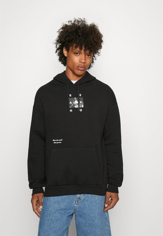YOURTURN Yt-Zi-0122-0413Relaxed Hoodie / 802 - Black - Hoodie - 802 - Black