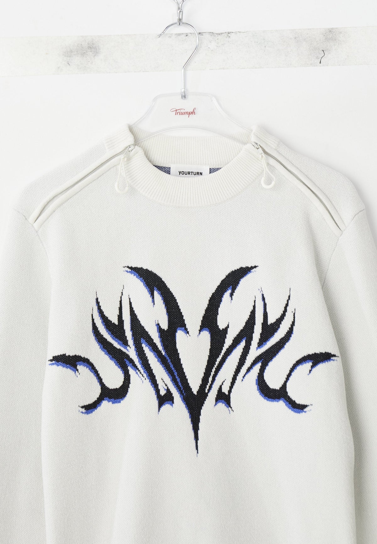 YOURTURN ADAPTIVE TRIBAL JUMPER UNISEX - Jumper - Off-white