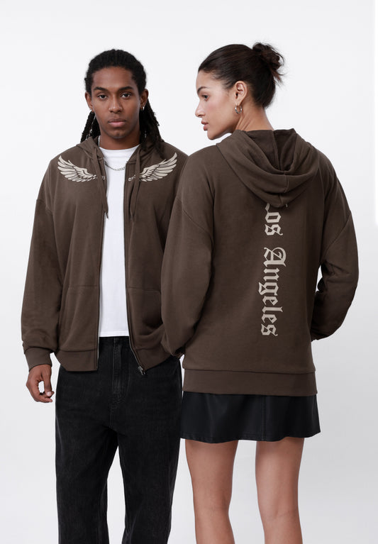 YOURTURN UNISEX - Zip-up Sweatshirt - Brown