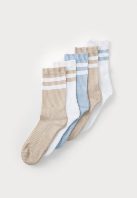 YOURTURN UNISEX 5 PACK - Socks - Mottled Grey/white