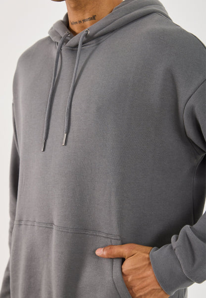 YOURTURN UNISEX - Hoodie - Mottled Dark Grey