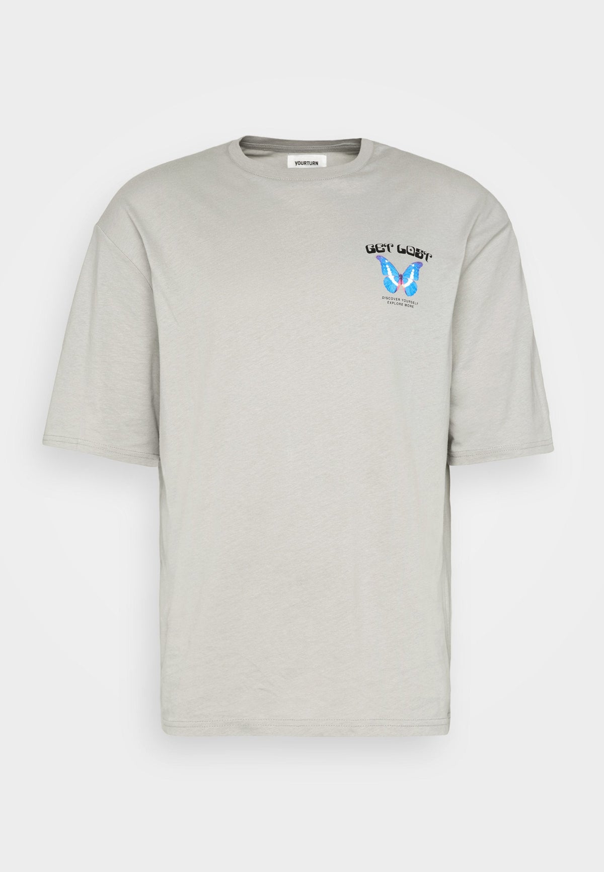 YOURTURN Get Lost Tee Unisex - Print T-Shirt - Grey