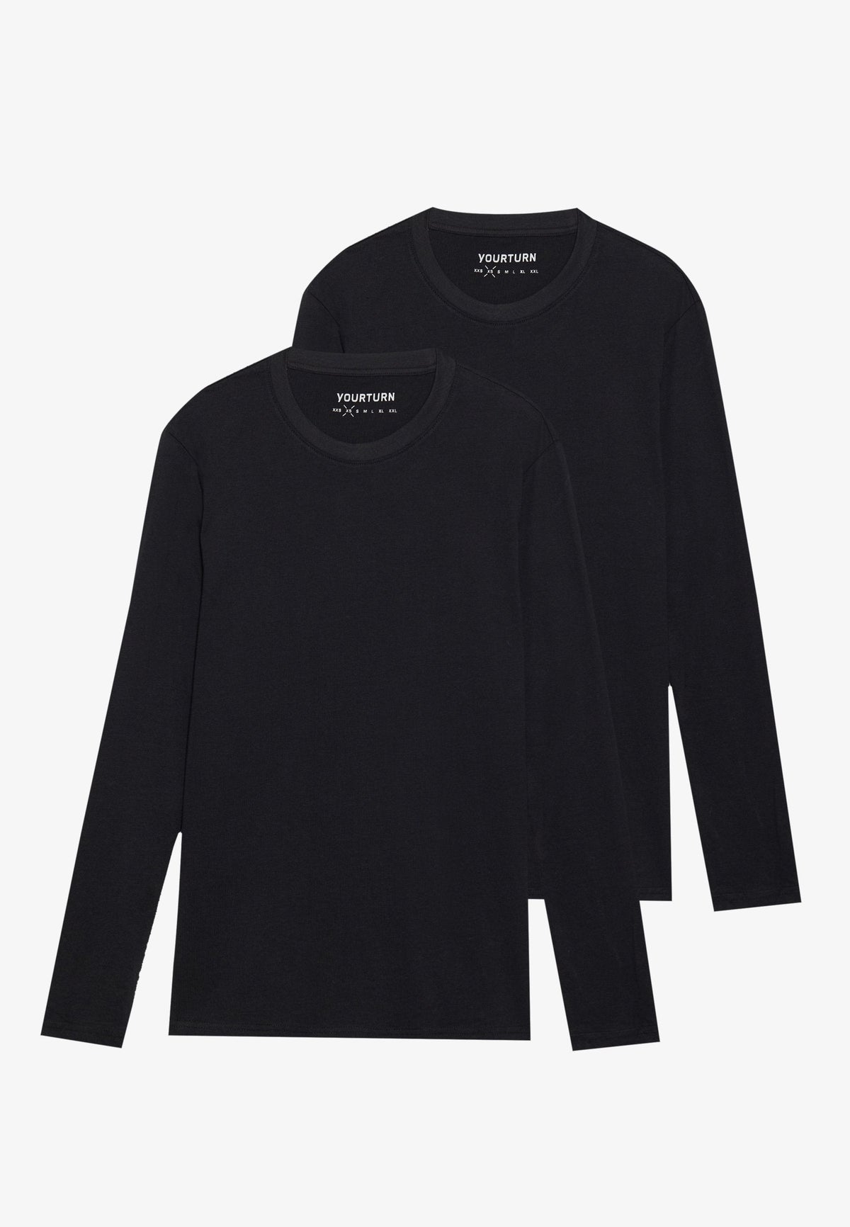YOURTURN UNISEX 2 PACK - Long Sleeved Top - Black/dark Grey