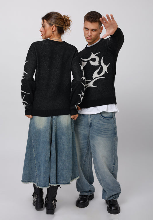 YOURTURN UNISEX - Jumper - Black /ivory