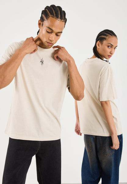 YOURTURN UNISEX 5 PACK - Print T-shirt - Chocolate Brown/moonbeam/bright White/true Black