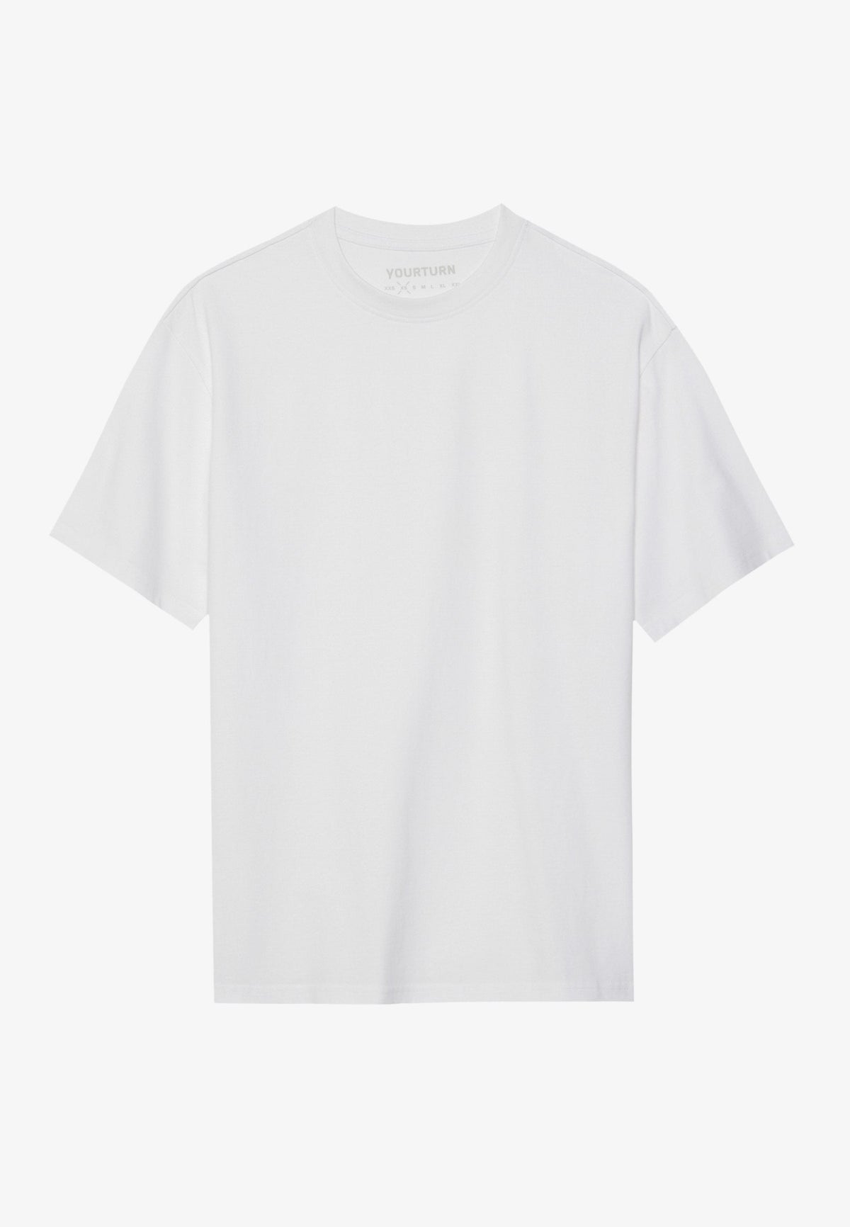 YOURTURN 2 PACK UNISEX BASIC OVERSIZED T-SHIRT - Basic T-shirt - White
